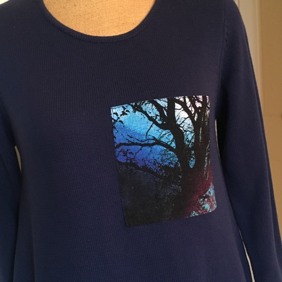 Med 8-10 Boho Heavy Cotton Knit Artsy A-Line Dress - Picture 3 of 7